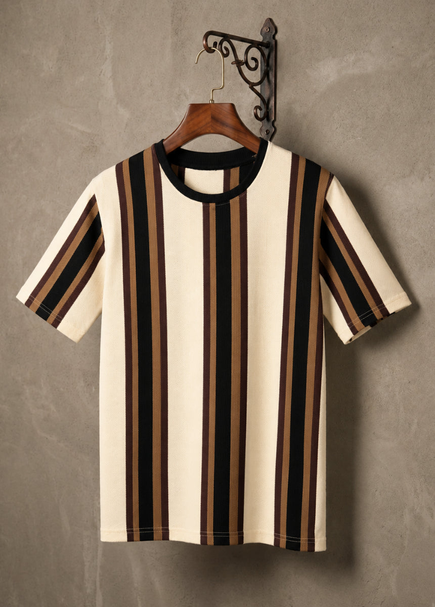 Men’s Striped T-Shirt – Soft Breathable Fit