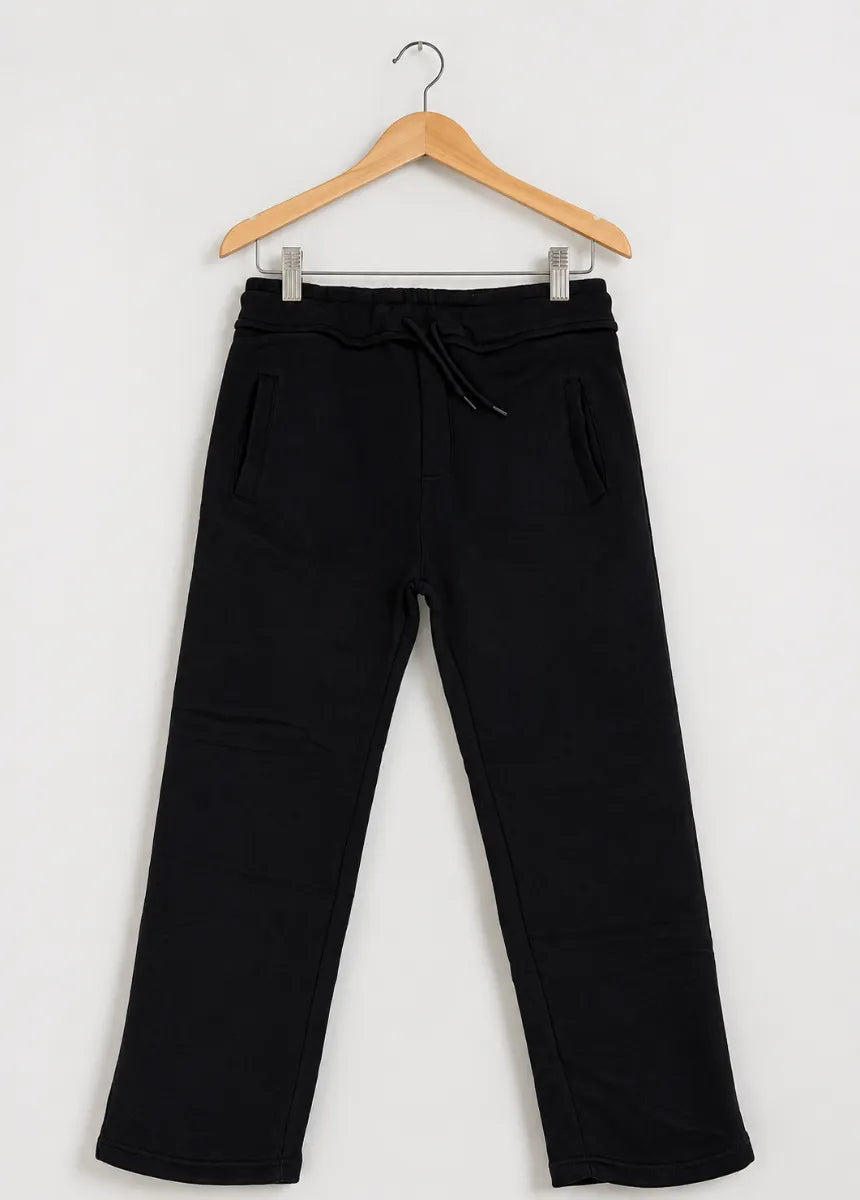 Men's Black Fleece Jogger Pants – All-Day Comfort