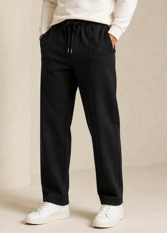 Loose Bottom Premium Trouser Cotton Black – Smart Comfort Fit
