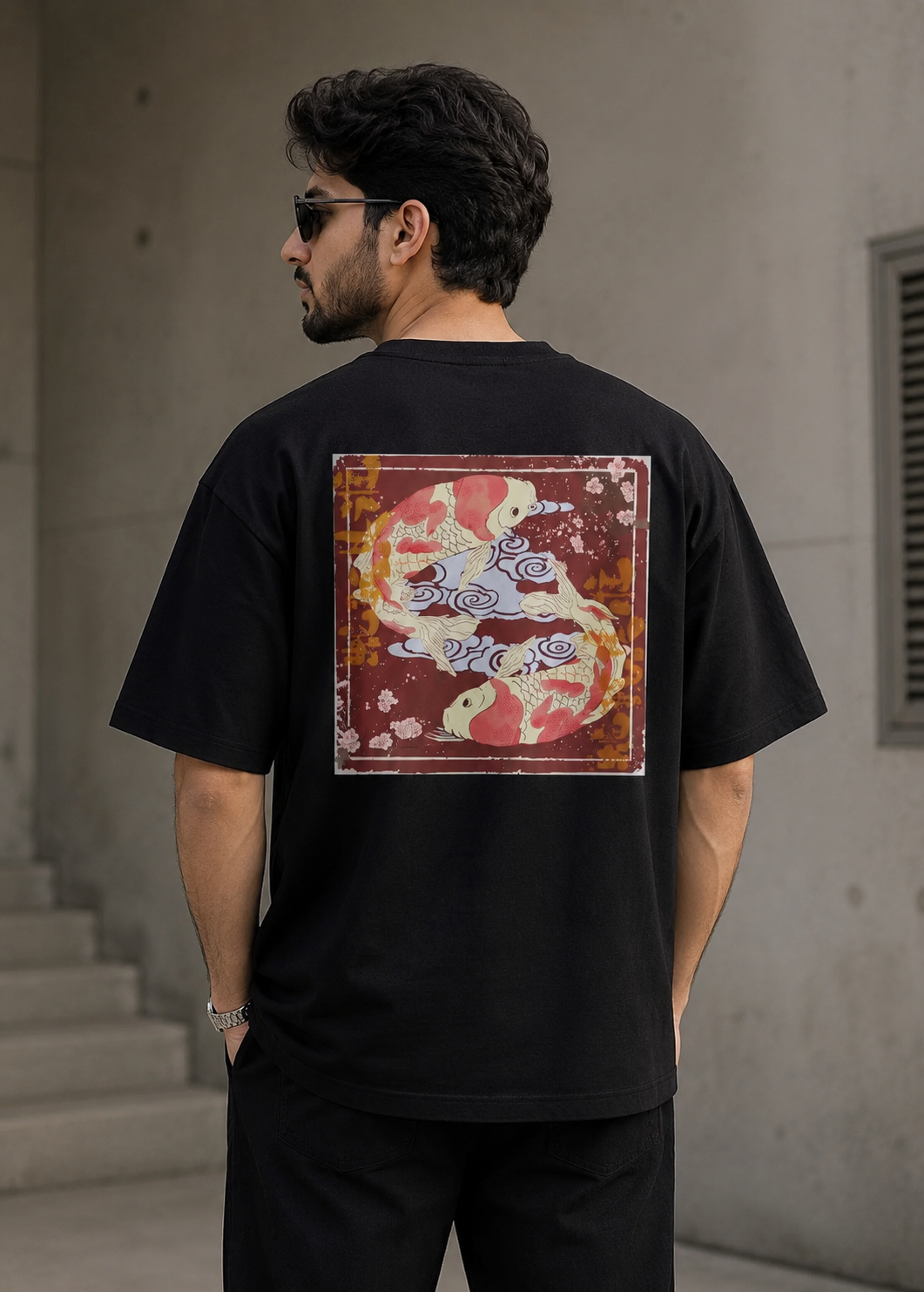 Japanese Black Calligraphy Oversized Unisex T-Shirt | Premium Cotton