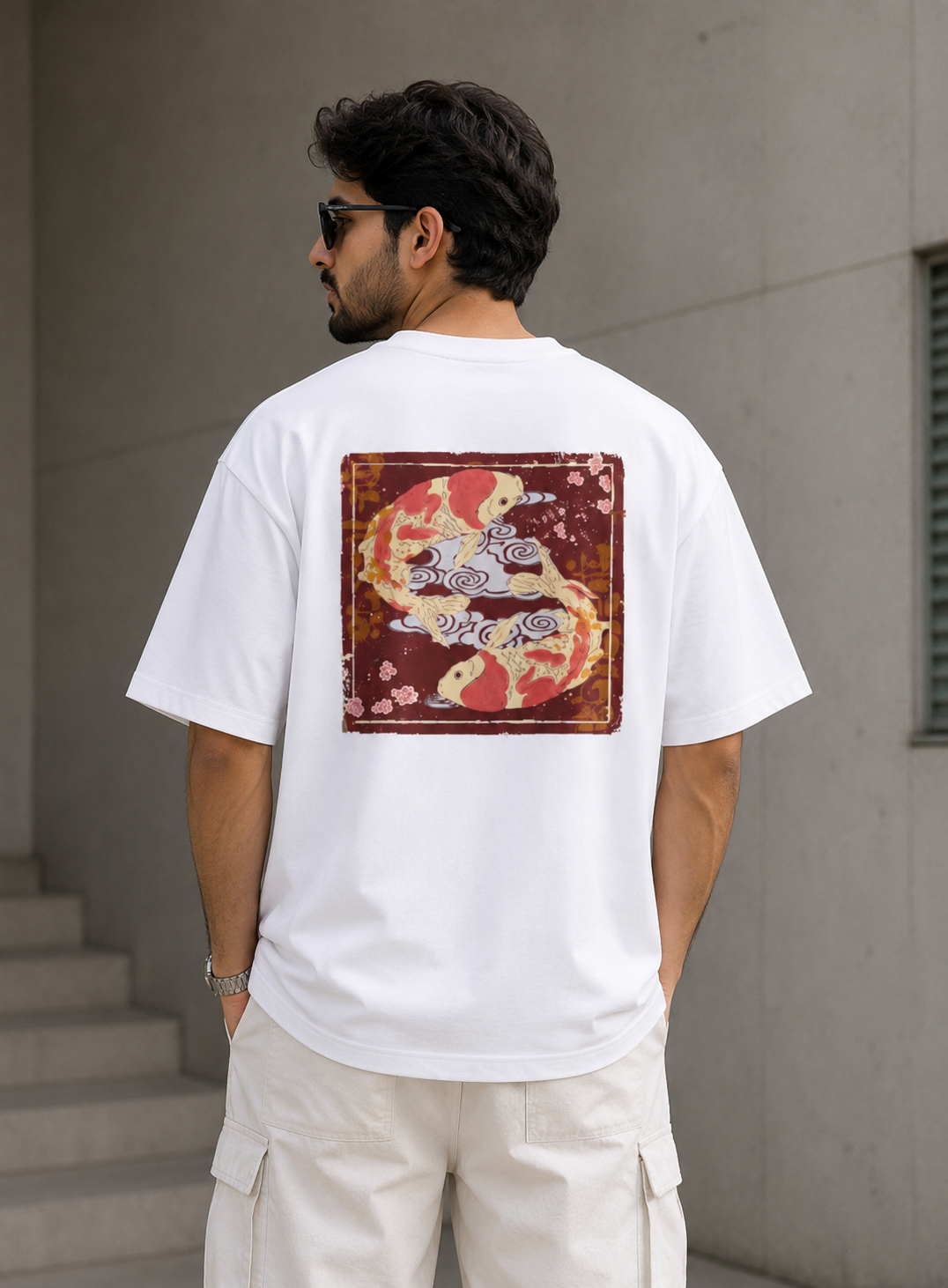 Japanese White Calligraphy Oversized Unisex T-Shirt | Premium Cotton