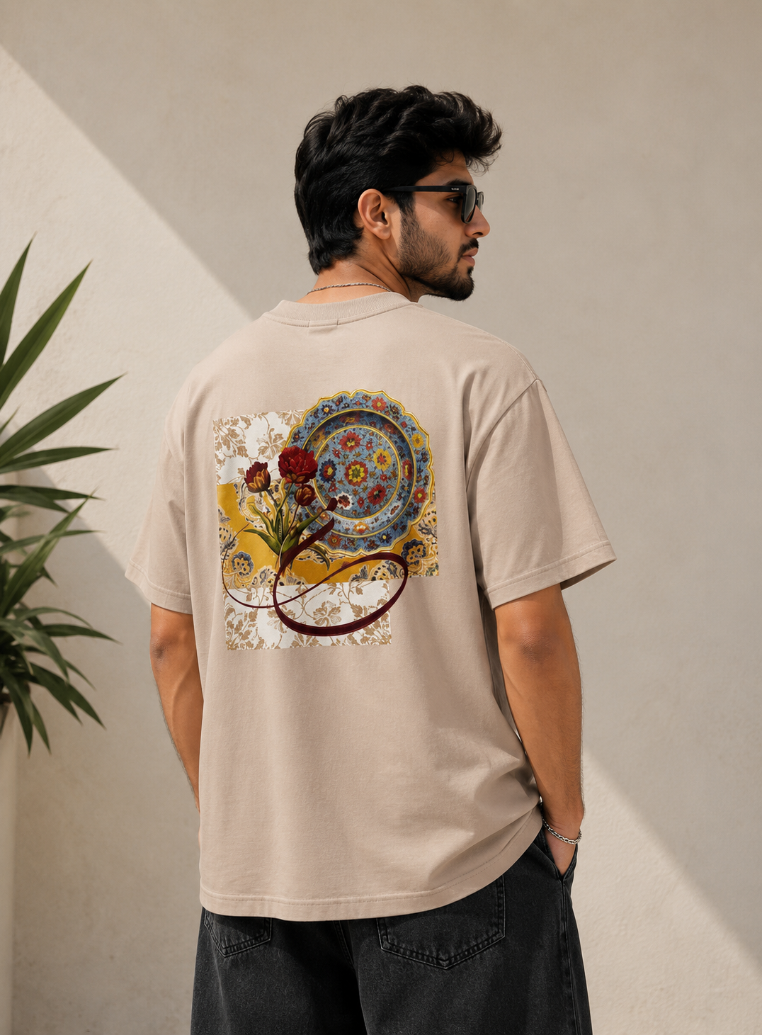 Minimalist Beige Arabic Calligraphy Unisex T-Shirt – Premium Cotton