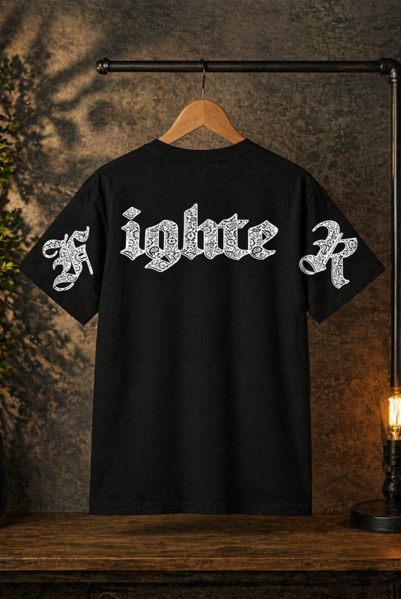 Violater Gothic Streetwear T-Shirt front view black cotton tee