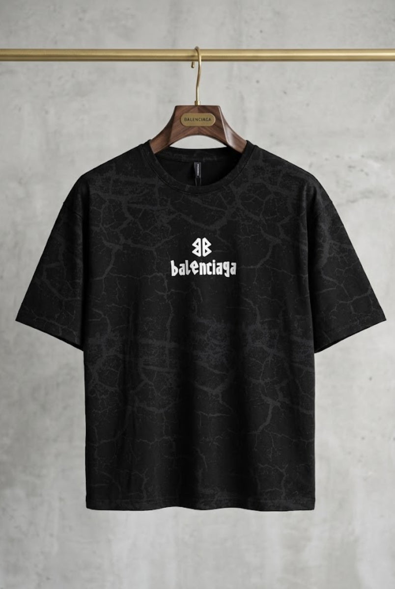 oversized cracked texture t-shirt premium casual wear