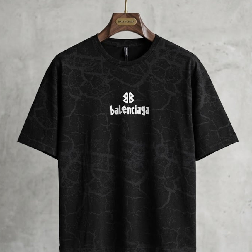 oversized cracked texture t-shirt premium casual wear