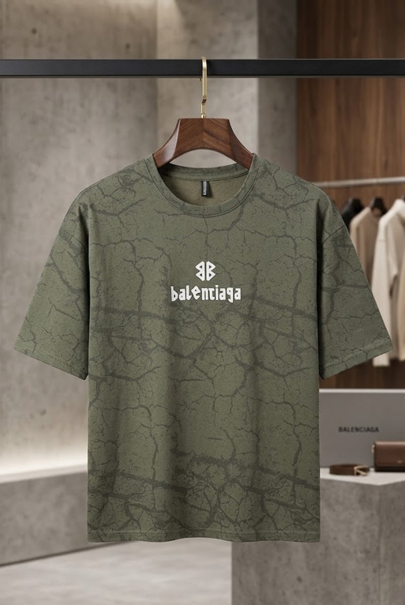 oversized cracked texture t-shirt premium casual wear