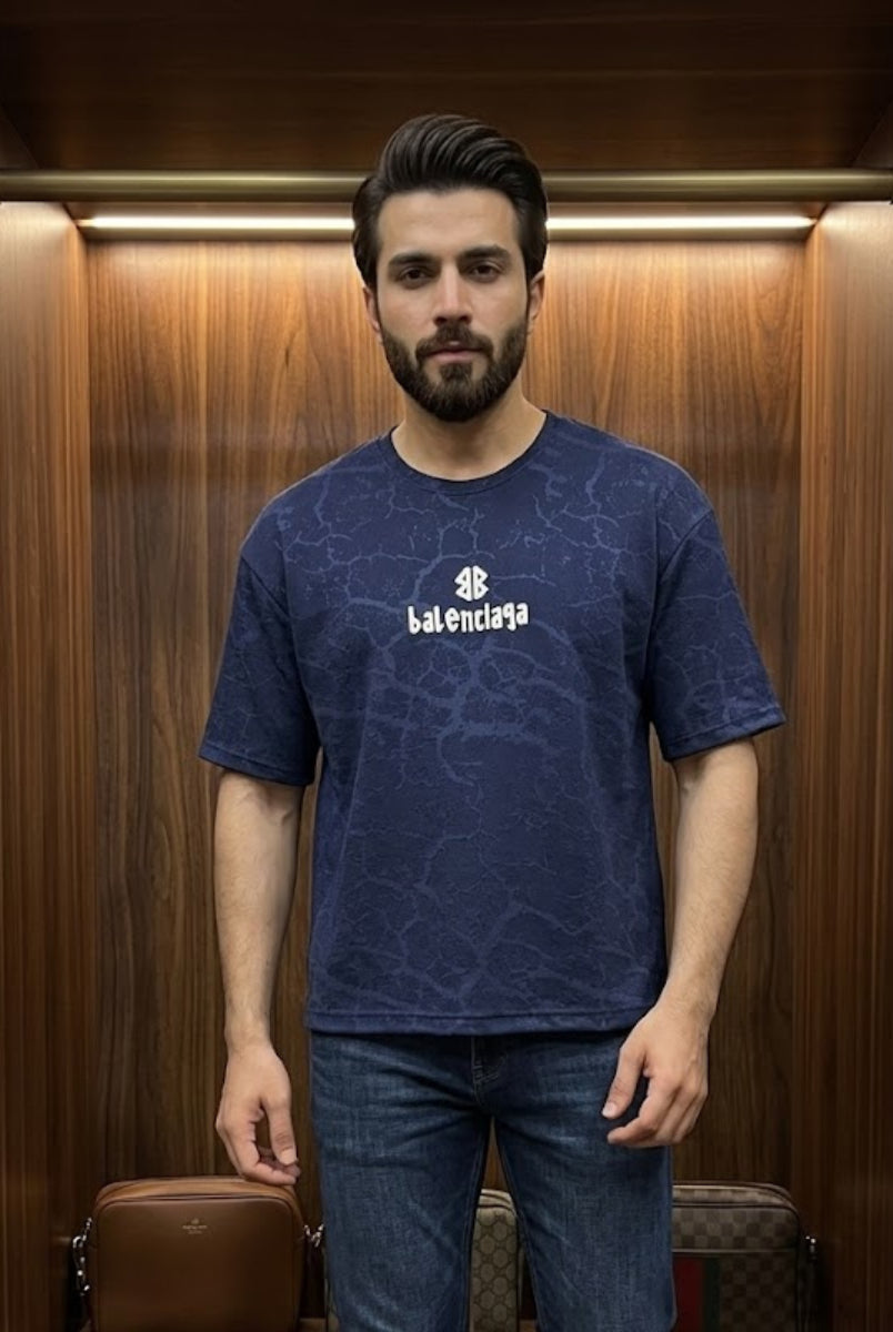 oversized cracked texture t-shirt premium casual wear