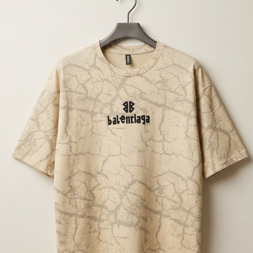 oversized cracked texture t-shirt premium casual wear