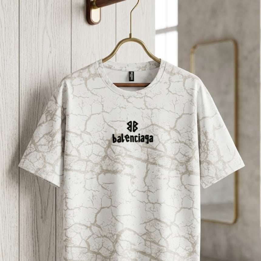 oversized cracked texture t-shirt premium casual wear