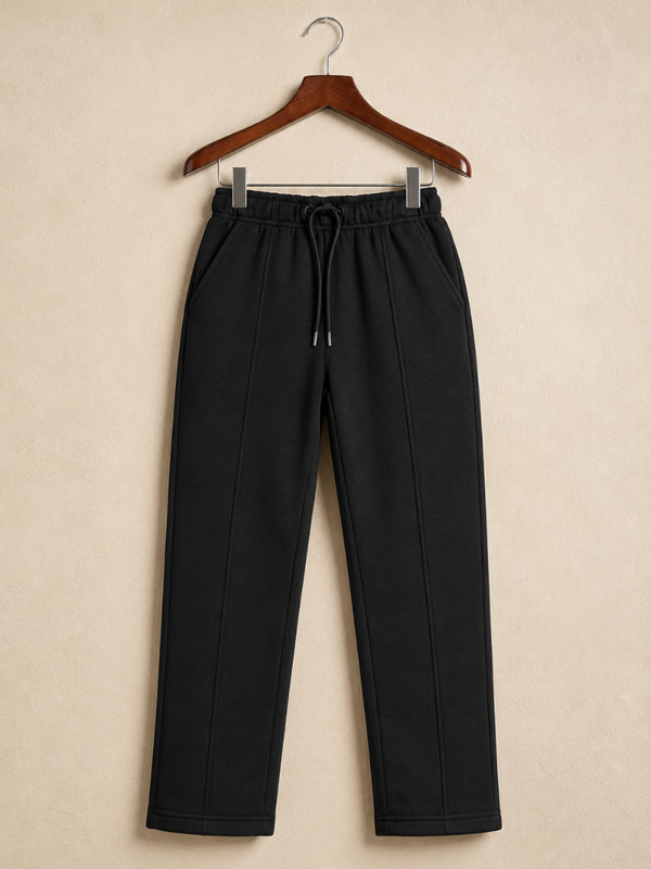 Loose Bottom Premium Unisex Trouser Cotton Black – Smart Comfort Fit