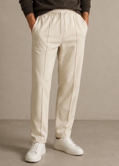 Loose Bottom Premium Cotton Trouser Light Beige – Smart Comfort Fit