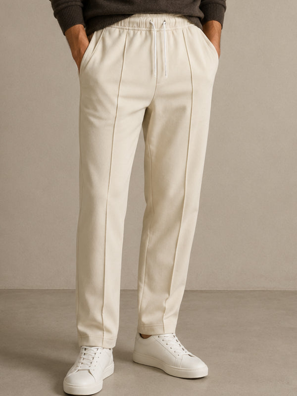 Loose Bottom Premium Unisex Cotton Trouser Light Beige – Smart Comfort Fit
