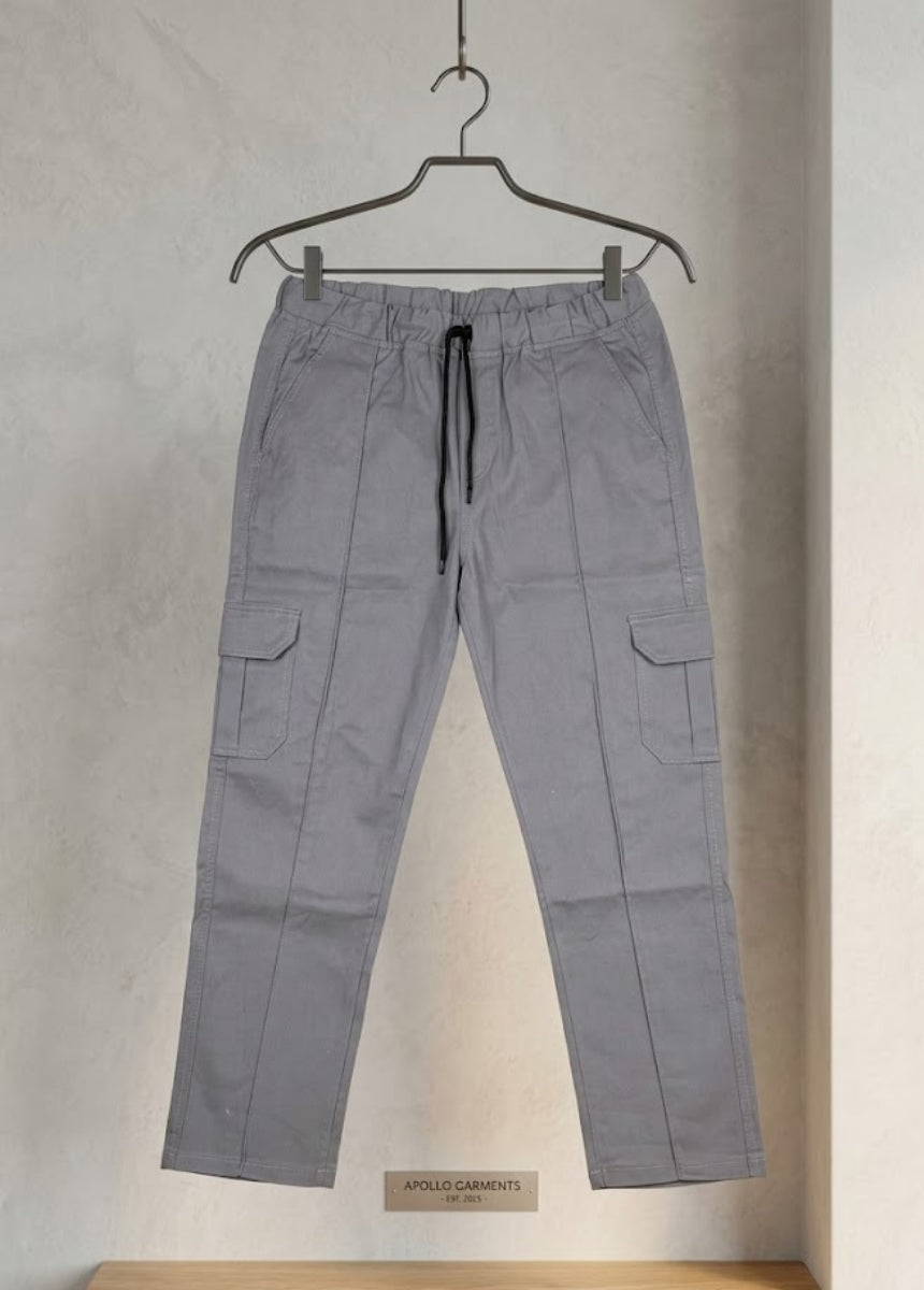 Men's Cargo Pants with Adjustable Drawstring Waist