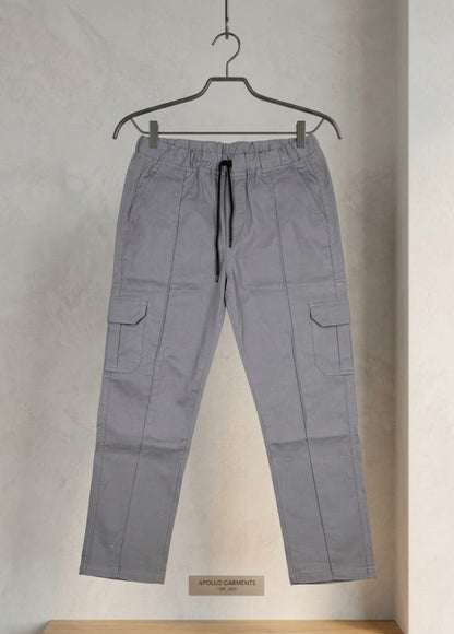 Men's Cargo Pants with Adjustable Drawstring Waist