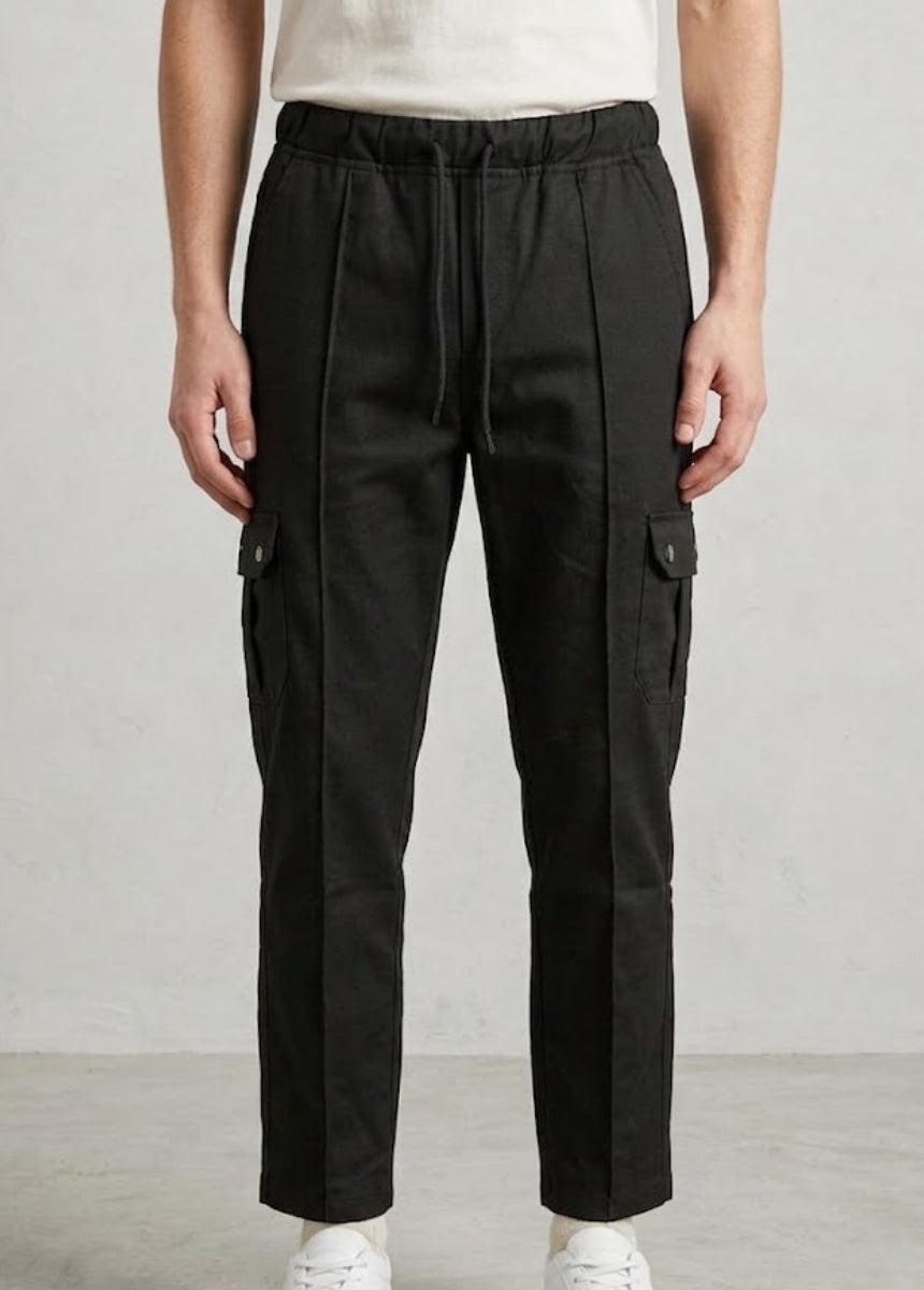 Men's Cargo Pants with Adjustable Drawstring Waist