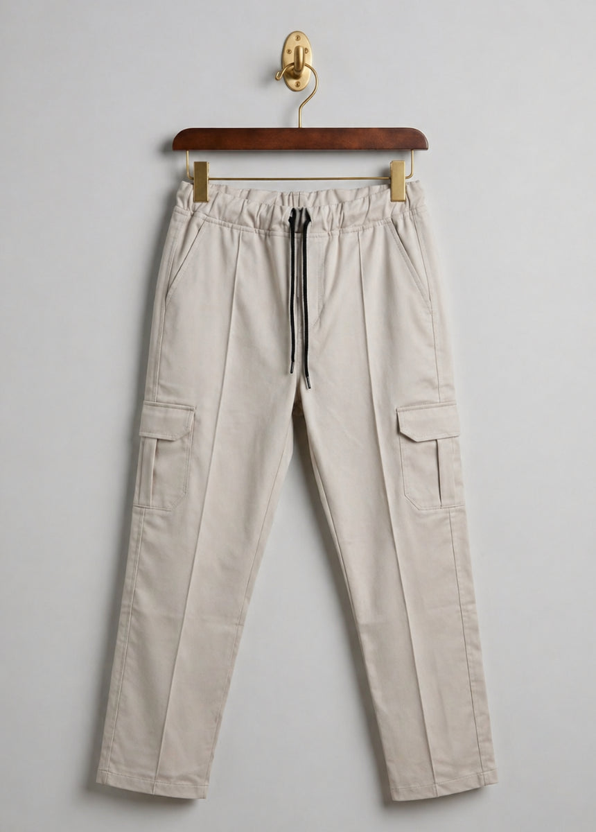 Men's Cargo Pants with Adjustable Drawstring Waist