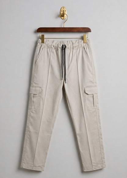 Men's Cargo Pants with Adjustable Drawstring Waist