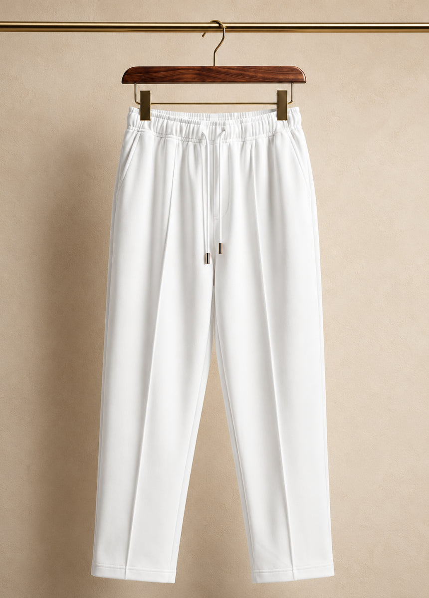Loose Bottom Premium Trouser Cotton White – Smart Comfort Fit