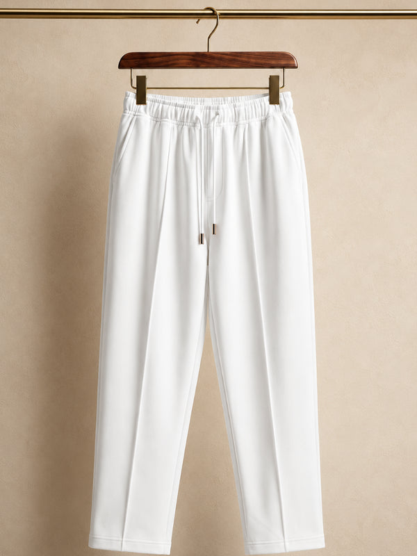 Loose Bottom Premium Unisex Trouser Cotton White – Smart Comfort Fit