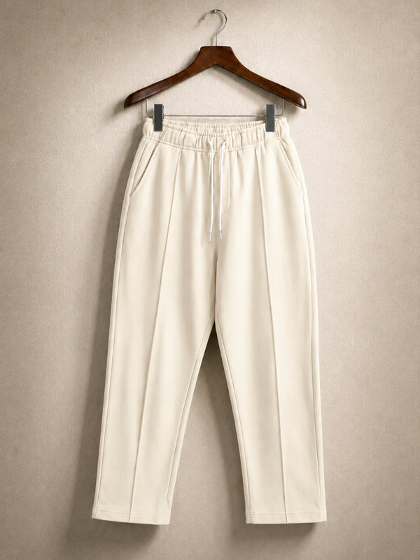 Loose Bottom Premium Unisex Cotton Trouser Light Beige – Smart Comfort Fit