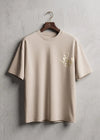 Beige Arabic Calligraphy Oversized Unisex T-Shirt | Minimalist Style