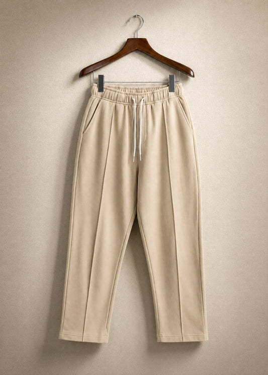 Loose Bottom Premium Cotton Trouser Beige – Smart Comfort Fit