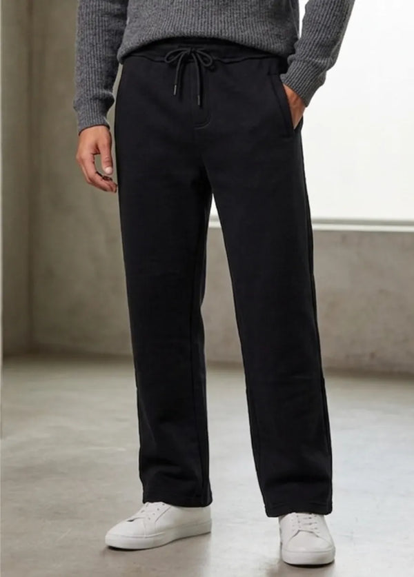 Men's Black Fleece Jogger Pants – All-Day Comfort