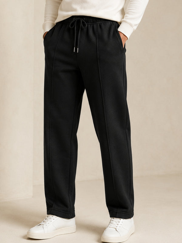 Loose Bottom Premium Unisex Trouser Cotton Black – Smart Comfort Fit