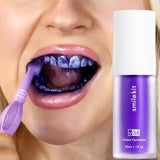 (2 Pc's Pack) SmileKit Purple Toothpaste Removes Tartar Clean Oral Hygiene Fresh Breath Whitening Teeth Care Products