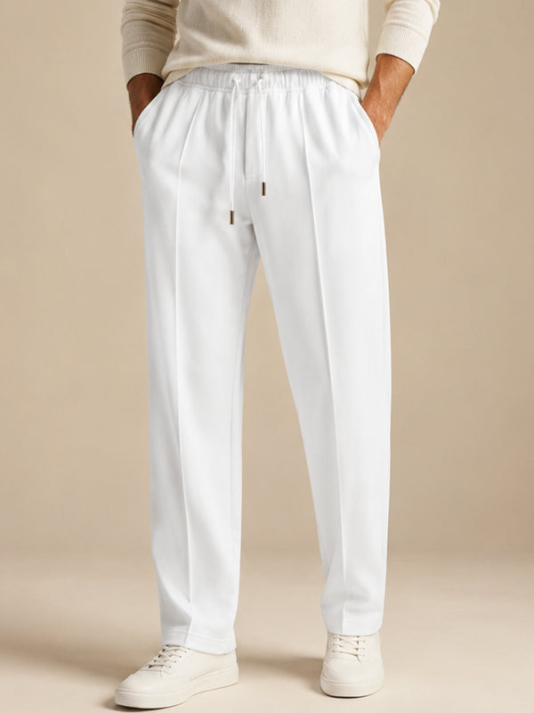 Loose Bottom Premium Unisex Trouser Cotton White – Smart Comfort Fit