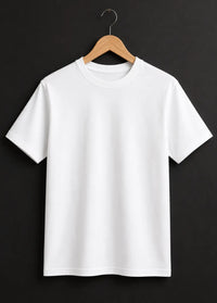 Men's Premium White Cotton T-Shirt | All-Day Comfort