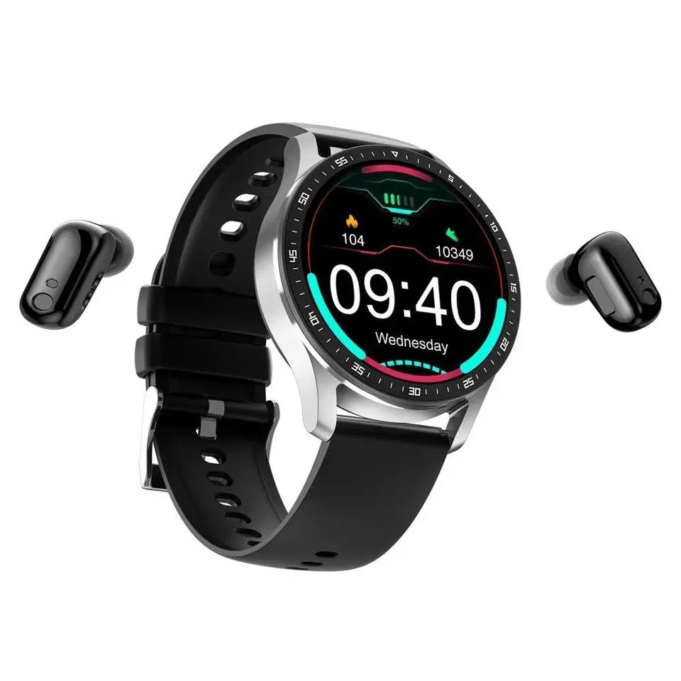 2 in 1 Smartwatch & Earbuds Combo – Fitness, Health & Style