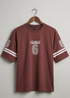 Men’s brown graphic t-shirt Los Angeles print front view