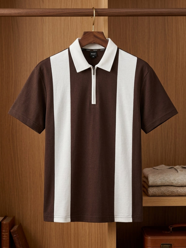 Men’s Striped Polo Shirt – Premium Smart Casual Style