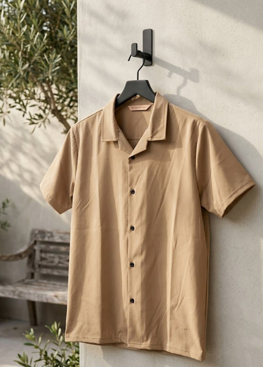 Men’s Beige Summer Short Sleeve Shirt – Breathable Comfort Fit (Copy) (Copy) (Copy)