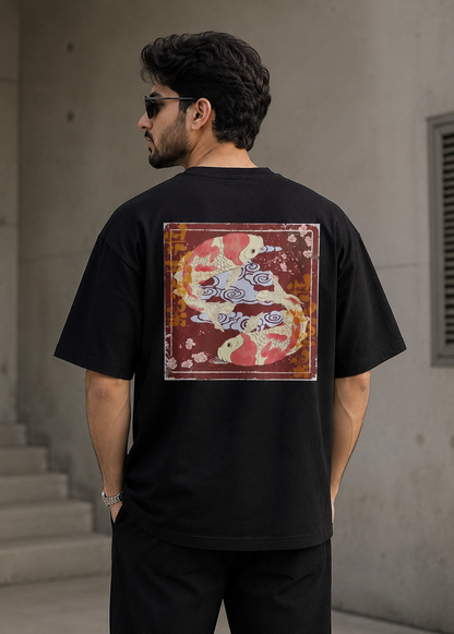 Japanese Black Calligraphy Oversized Unisex T-Shirt | Premium Cotton
