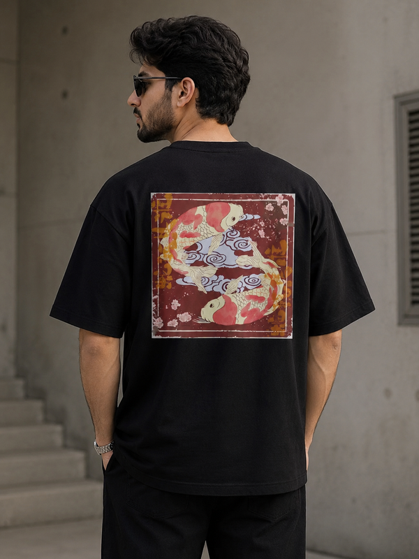 Japanese Black Calligraphy Oversized Unisex T-Shirt | Premium Cotton