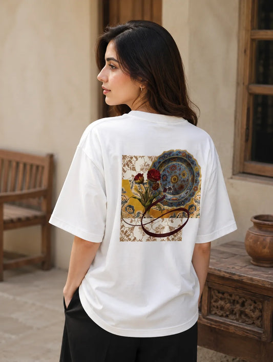 Minimalist White Arabic Calligraphy Unisex T-Shirt – Premium Cotton