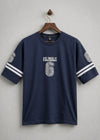 Men’s navy blue graphic t-shirt front view Los Angeles print
