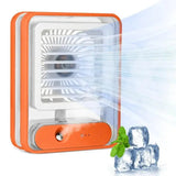 Portable Transparent Crystal Humidifying Spray Decorative Sitting Room Air Cooler Usb Charge Cooling Fan