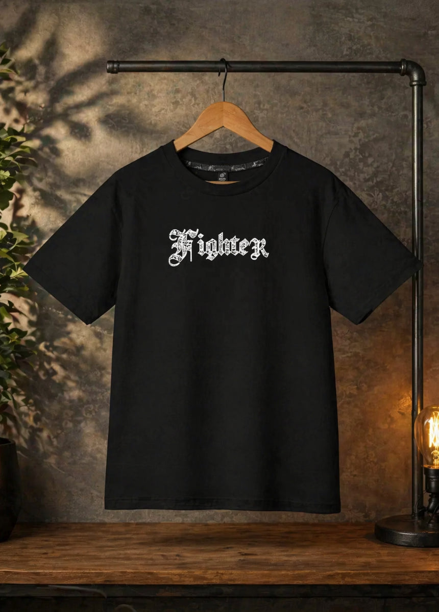 black streetwear t-shirt hanging minimal aesthetic display