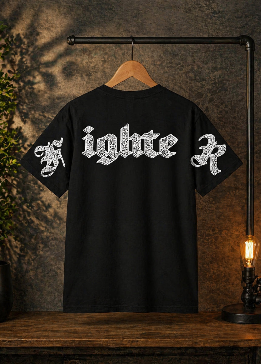 Violater Gothic Streetwear T-Shirt front view black cotton tee