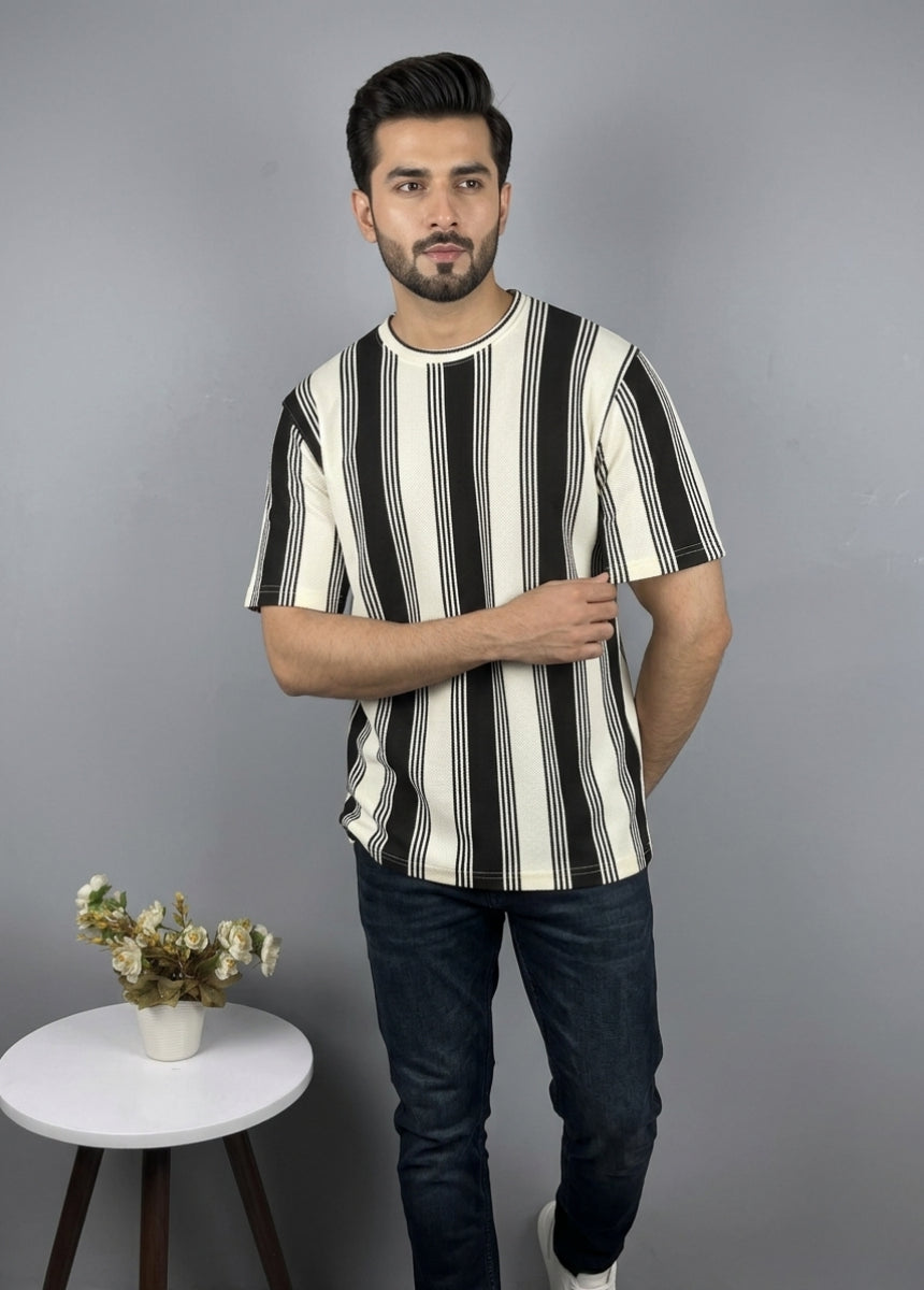 Men’s Striped T-Shirt – Soft Breathable Fit