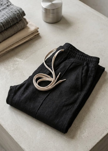 Zyvor-Black-Jogger-Pants-Front-View-Black.