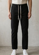 Zyvor-Black-Jogger-Pants-Front-View-Black.