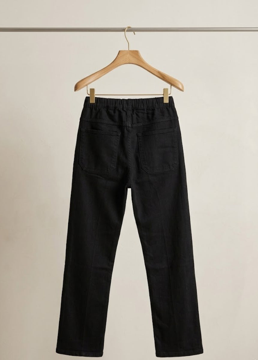 Zyvor-Black-Jogger-Pants-Front-View-Black.