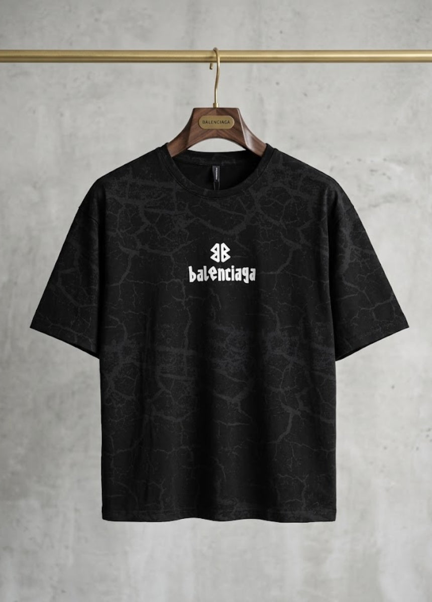 oversized cracked texture t-shirt premium casual wear
