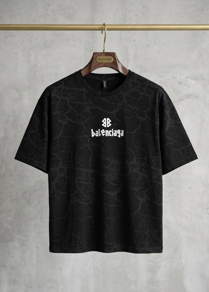 oversized cracked texture t-shirt premium casual wear