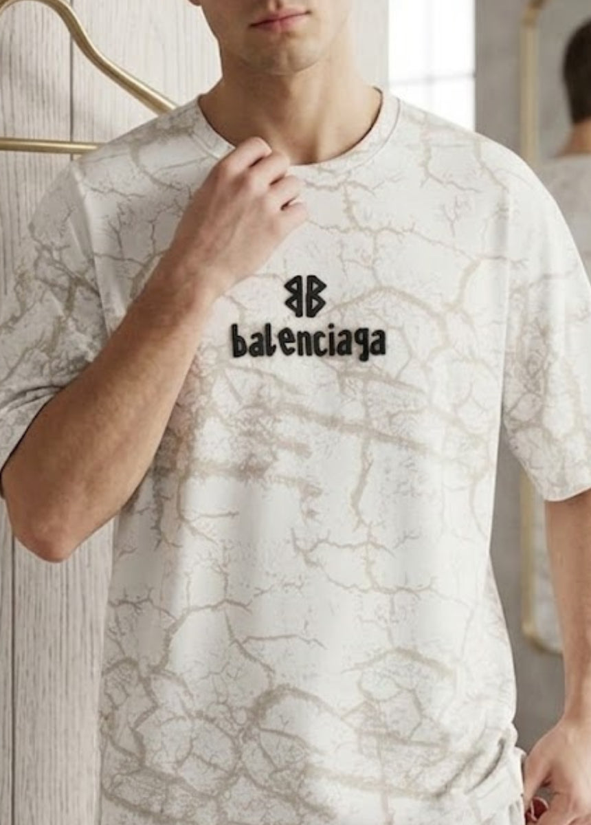 oversized cracked texture t-shirt premium casual wear