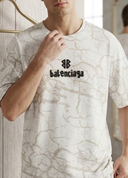oversized cracked texture t-shirt premium casual wear